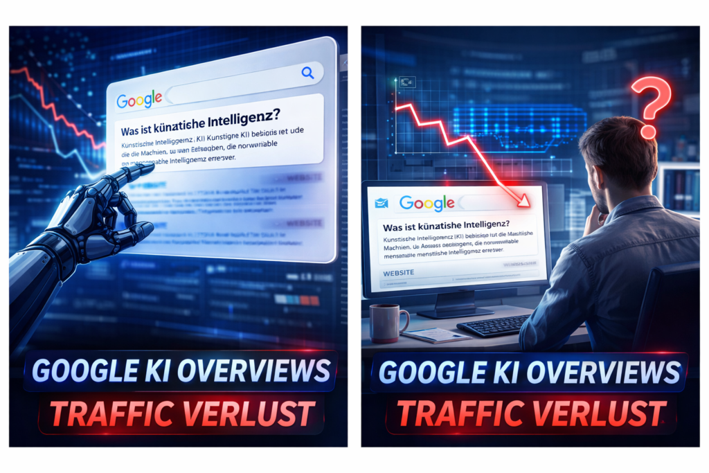 Google KI Overviews Traffic Verlust durch künstliche Intelligenz in Suchergebnissen 2026
