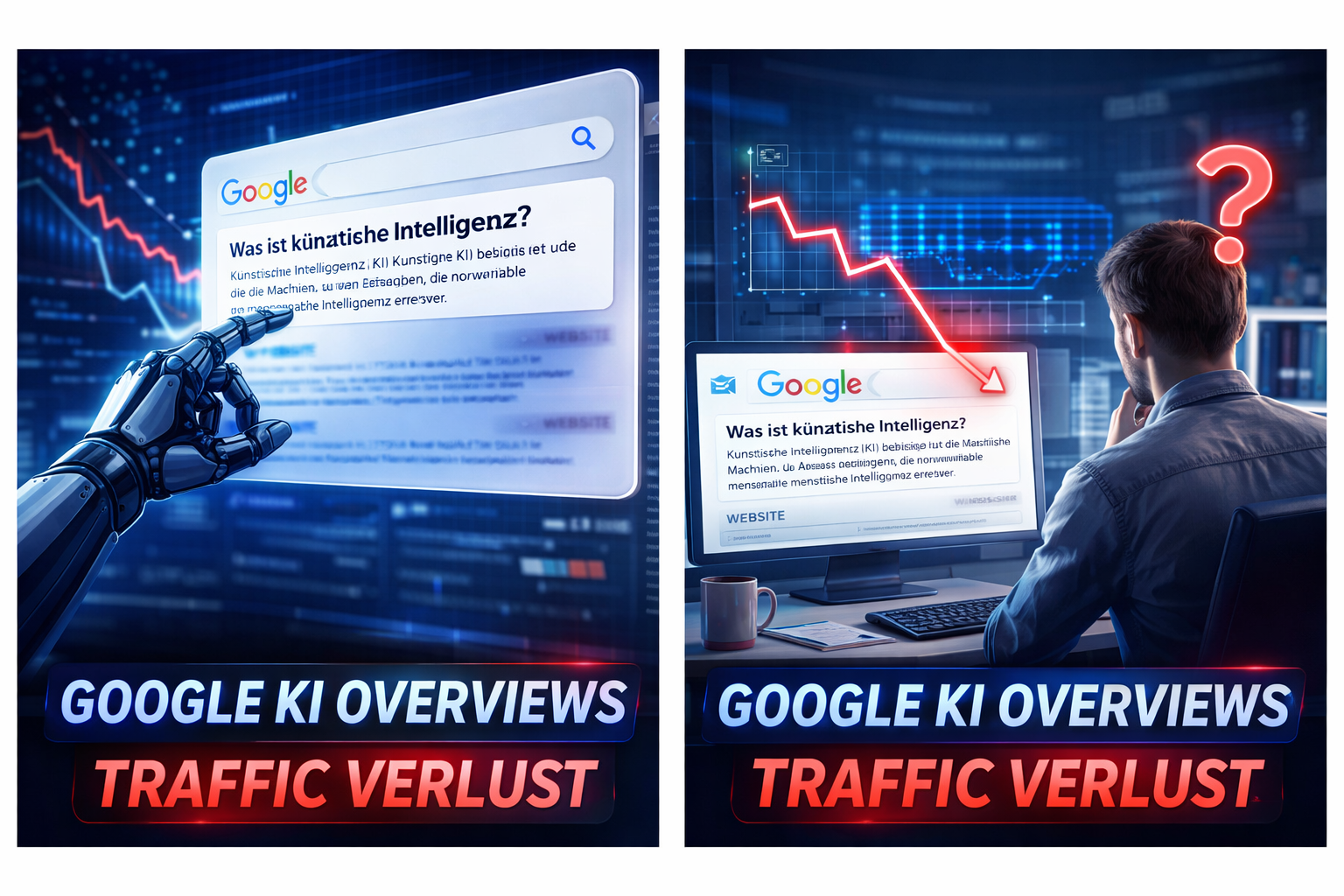 Google KI Overviews Traffic Verlust durch künstliche Intelligenz in Suchergebnissen 2026