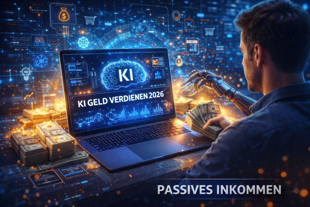 KI Geld verdienen 2026 online Geld verdienen mit kuenstlicher Intelligenz passives Einkommen
